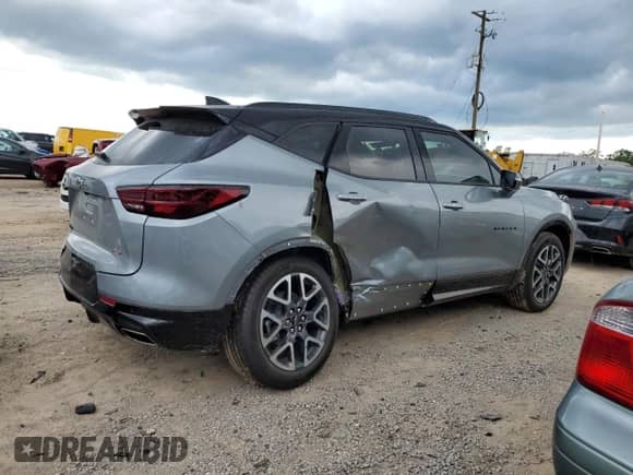 2025 Chevrolet Blazer RS with VIN 3GNKBERS2SS180072, listed as a Copart auction lot 63109445 with 5,856 mi miles and Salvage title. Bid and sale history available at DreamBid. Image 3.