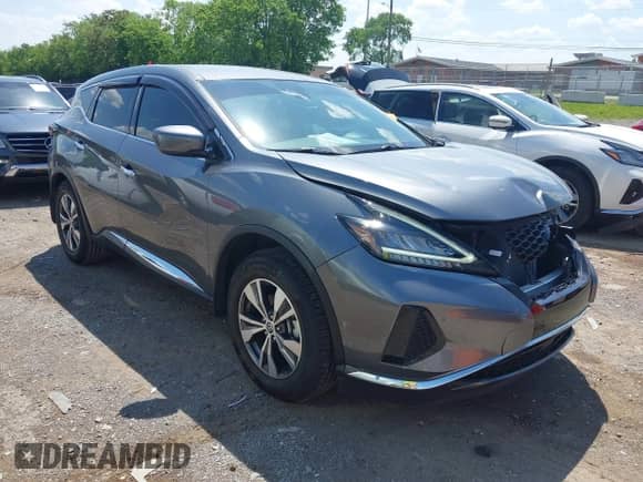 2022 Nissan Murano S with VIN 5N1AZ2AJ1NC121554, listed as a IAAI auction lot 42124864 with 49,096 mi miles and . Bid and sale history available at DreamBid. Image 1.