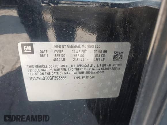 2016 Chevrolet Malibu LT z VIN 1G1ZE5ST6GF293366, wystawiony jako IAAI lot #43543938 z przebiegiem 175 284 mil mil oraz . Historia ofert i sprzedaży dostępna na DreamBid. Obrazek 9.