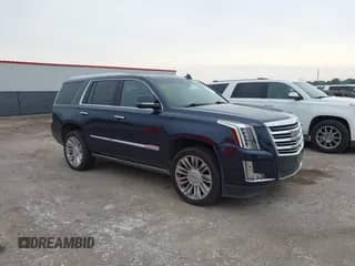 2018 Cadillac Escalade Platinum with VIN 1GYS4DKJ9JR138945, listed as a IAAI auction lot 42457697 with 72,646 mi miles and . Bid and sale history available at DreamBid. Image 1.