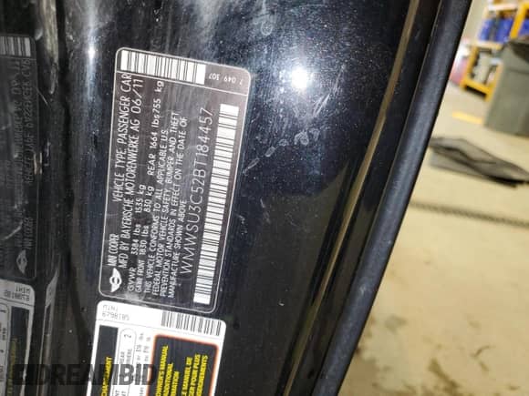 2011 MINI Hardtop with VIN WMWSU3C52BT184457, listed as a Copart auction lot 69720685 with 125,145 mi miles and Clean title. Bid and sale history available at DreamBid. Image 13.