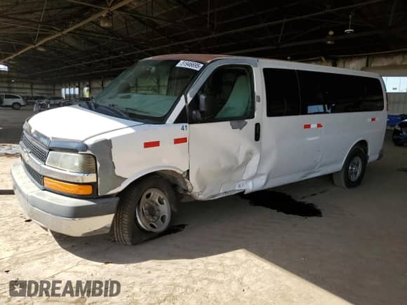 2010 Chevrolet Express Passenger LT с VIN 1GA2G1DG6A1103011, выставлен на аукционе Copart как лот 51946695 с пробегом 299 210 миль миль и Списание • Salvage title. История ставок и продаж доступна на DreamBid. Изображение 1.