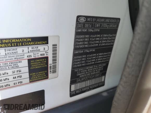 2016 Land Rover Range Rover Sport Dynamic с VIN SALWR2EFXGA108812, выставлен на аукционе Copart как лот 68003285 с пробегом 80 692 миль миль и Чистый • Clean title. История ставок и продаж доступна на DreamBid. Изображение 13.