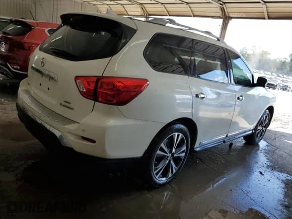 2020 Nissan Pathfinder Platinum z VIN 5N1DR2DM0LC649487, wystawiony jako Copart lot #84944005 z przebiegiem 63 709 mil mil oraz Szkoda całkowita • Salvage title. Historia ofert i sprzedaży dostępna na DreamBid. Obrazek 3.
