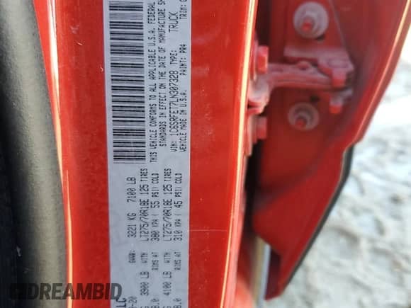 2020 Ram 1500 Rebel с VIN 1C6SRFET7LN307328, выставлен на аукционе Copart как лот 43348745 с пробегом 101 454 миль миль и Чистый • Clean title. История ставок и продаж доступна на DreamBid. Изображение 12.