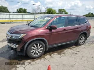 2019 Honda Pilot EX-L z VIN 5FNYF6H46KB008765, wystawiony jako Copart lot #67388775 z przebiegiem 104 394 mil mil oraz Szkoda całkowita • Salvage title. Historia ofert i sprzedaży dostępna na DreamBid. Obrazek 1.