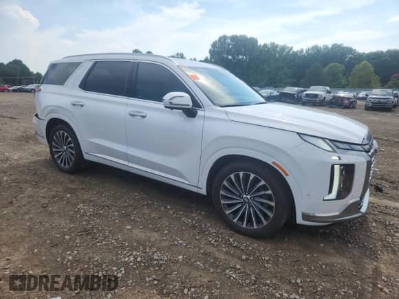 2025 Hyundai Palisade Calligraphy z VIN KM8R7DGE8SU819065, wystawiony jako Copart lot #66626135 z przebiegiem 16 662 mil mil oraz Szkoda całkowita • Salvage title. Historia ofert i sprzedaży dostępna na DreamBid. Obrazek 4.