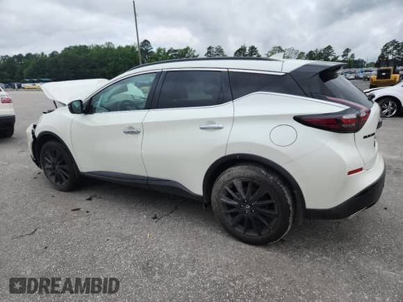 2024 Nissan Murano SV with VIN 5N1AZ2BJ3RC117056, listed as a Copart auction lot 58511615 with 14,442 mi miles and Salvage title. Bid and sale history available at DreamBid. Image 2.