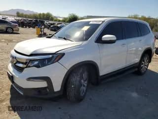 2022 Honda Pilot EX-L z VIN 5FNYF5H52NB017695, wystawiony jako Copart lot #66228465 z przebiegiem 45 455 mil mil oraz Szkoda całkowita • Salvage title. Historia ofert i sprzedaży dostępna na DreamBid. Obrazek 1.