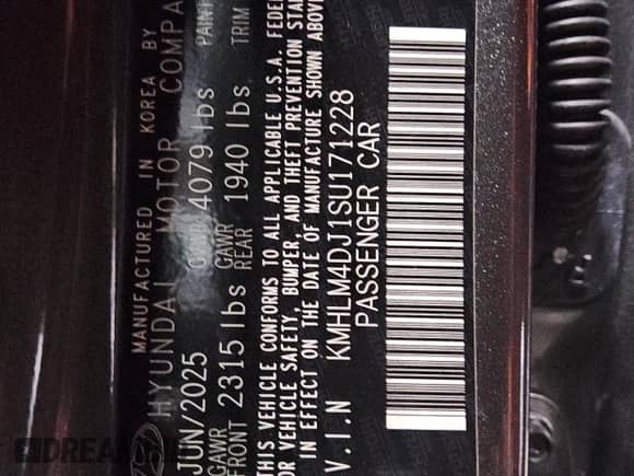 2025 Hyundai Elantra SEL Sport z VIN KMHLM4DJ1SU171228, wystawiony jako Copart lot #87245465 z przebiegiem 2 815 mil mil oraz Czysty tytuł • Clean title. Historia ofert i sprzedaży dostępna na DreamBid. Obrazek 12.