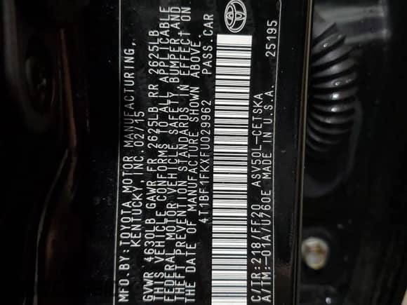 2015 Toyota Camry SE with VIN 4T1BF1FKXFU029962, listed as a Copart auction lot 64106905 with 130,537 mi miles and Salvage title. Bid and sale history available at DreamBid. Image 12.