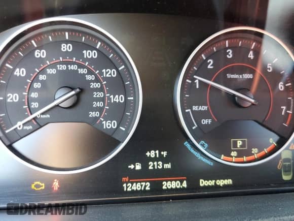 2018 BMW 4 Series 430i with VIN WBA4Z1C51JEC71674, listed as a Copart auction lot 70011965 with 124,672 mi miles and Salvage title. Bid and sale history available at DreamBid. Image 9.