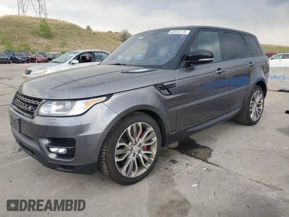 2015 Land Rover Range Rover Sport Supercharged with VIN SALWR2TF0FA515717, listed as a Copart auction lot 63910775 with 90,799 mi miles and Salvage title. Bid and sale history available at DreamBid. Image 1.