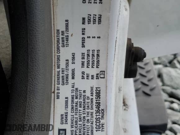 2006 Chevrolet Colorado 3LT z VIN 1GCDS136468150821, wystawiony jako Copart lot #56866355 z przebiegiem 250 765 mil mil oraz Szkoda całkowita • Salvage title. Historia ofert i sprzedaży dostępna na DreamBid. Obrazek 12.