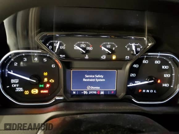 2020 GMC Sierra 1500 Elevation with VIN 1GTR9CED9LZ344484, listed as a Copart auction lot 48767365 with 29,795 mi miles and Salvage title. Bid and sale history available at DreamBid. Image 9.