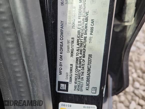 2021 Chevrolet Spark LS z VIN KL8CB6SA0MC703708, wystawiony jako Copart lot #81517775 z przebiegiem 78 939 mil mil oraz Czysty tytuł • Clean title. Historia ofert i sprzedaży dostępna na DreamBid. Obrazek 12.