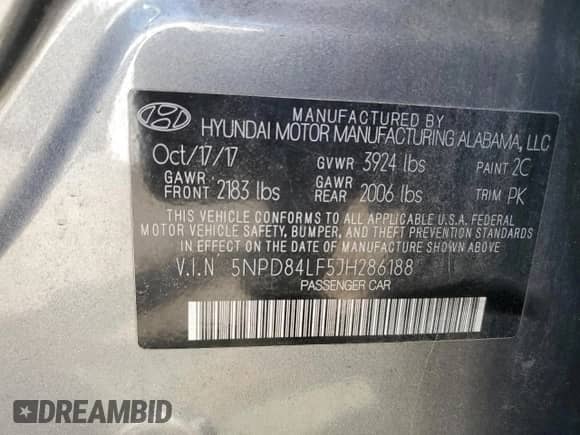 2018 Hyundai Elantra SEL с VIN 5NPD84LF5JH286188, выставлен на аукционе Copart как лот 82036475 с пробегом 135 094 миль миль и Чистый • Clean title. История ставок и продаж доступна на DreamBid. Изображение 12.