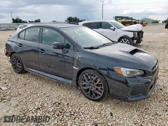 2019 Subaru WRX STI Limited with VIN JF1VA2V6XK9830825, listed as a Copart auction lot 69884295 with 43,408 mi miles and Salvage title. Bid and sale history available at DreamBid. Image 4.