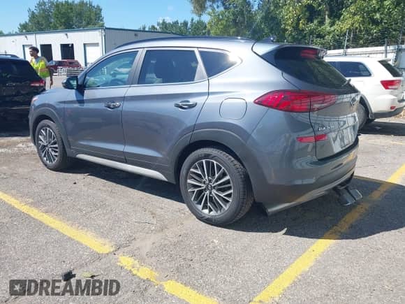 2021 Hyundai Tucson SEL with VIN KM8J33AL5MU312394, listed as a IAAI auction lot 43072281 with 46,296 mi miles and . Bid and sale history available at DreamBid. Image 3.