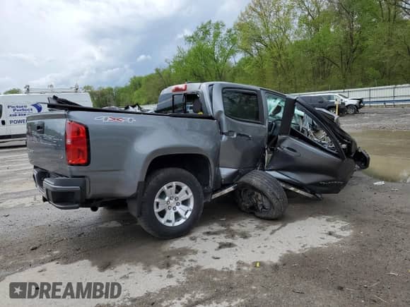 2021 Chevrolet Colorado 4WD LT with VIN 1GCGTCENXM1292817, listed as a Copart auction lot 55668735 with Not provided miles and Salvage title. Bid and sale history available at DreamBid. Image 3.