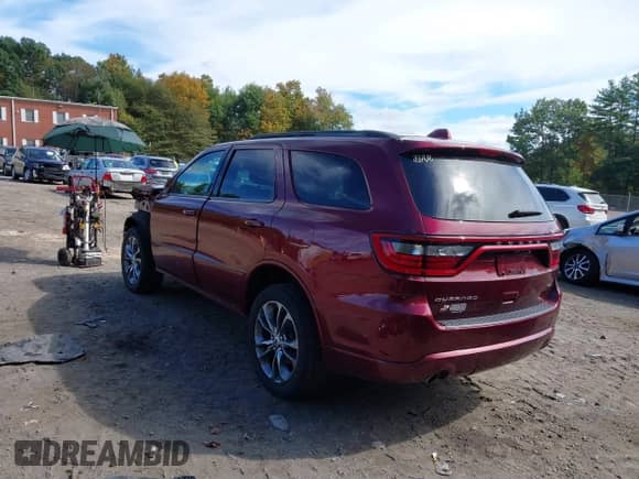 2020 Dodge Durango GT with VIN 1C4RDJDG6LC302288, listed as a IAAI auction lot 40462486 with 45,018 mi miles and . Bid and sale history available at DreamBid. Image 3.