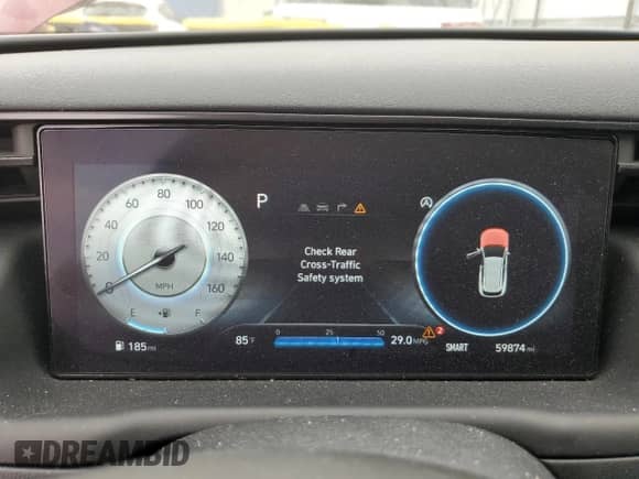 2023 Hyundai Tucson XRT with VIN KM8JF3AE0PU206061, listed as a Copart auction lot 87064765 with 59,874 mi miles and Salvage title. Bid and sale history available at DreamBid. Image 9.