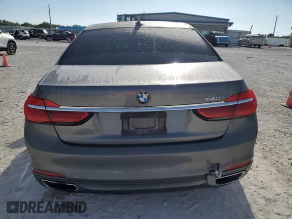 2017 BMW 7 Series 740i xDrive with VIN WBA7E4C31HGV23346, listed as a Copart auction lot 49840905 with 155,047 mi miles and Salvage title. Bid and sale history available at DreamBid. Image 6.