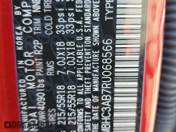 2024 Hyundai Kona SEL with VIN KM8HC3AB7RU068566, listed as a Copart auction lot 64967804 with 4,670 mi miles and Non repairable. Bid and sale history available at DreamBid. Image 13.