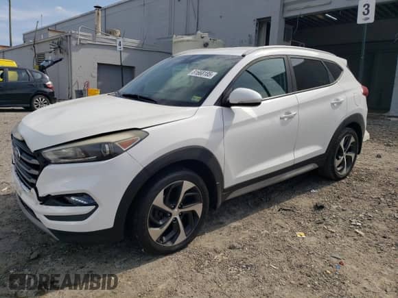 2018 Hyundai Tucson Sport with VIN KM8J33AL8JU805546, listed as a Copart auction lot 81668185 with 151,496 mi miles and Salvage title. Bid and sale history available at DreamBid. Image 1.