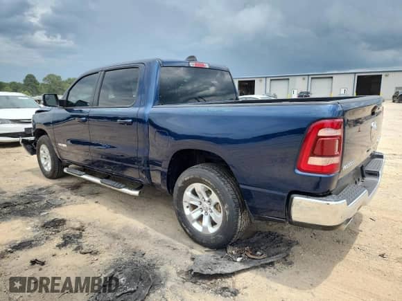 2024 Ram 1500 Laramie with VIN 1C6SRFJT3RN223957, listed as a Copart auction lot 63847445 with 26,955 mi miles and Salvage title. Bid and sale history available at DreamBid. Image 2.