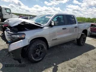 2025 Ram 1500 Warlock with VIN 1C6SRFGP0SN669726, listed as a Copart auction lot 52886315 with 1,204 mi miles and Salvage title. Bid and sale history available at DreamBid. Image 1.