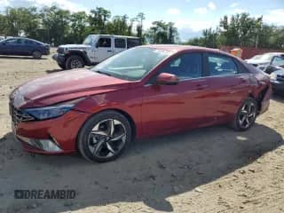 2023 Hyundai Elantra Limited with VIN KMHLP4AG2PU563559, listed as a Copart auction lot 70636795 with 20,963 mi miles and Salvage title. Bid and sale history available at DreamBid. Image 1.
