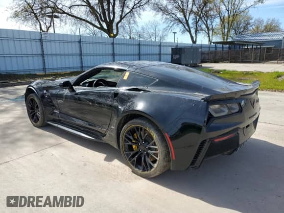 2019 Chevrolet Corvette Z06 3LZ with VIN 1G1YU2D69K5600127, listed as a Copart auction lot 46888204 with Not provided miles and Salvage title. Bid and sale history available at DreamBid. Image 2.