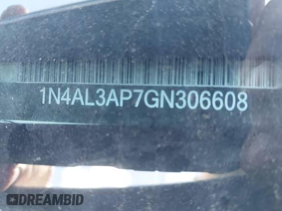 2016 Nissan Altima SR с VIN 1N4AL3AP7GN306608, выставлен на аукционе IAAI как лот 42842989 с пробегом 79 199 миль миль и . История ставок и продаж доступна на DreamBid. Изображение 9.