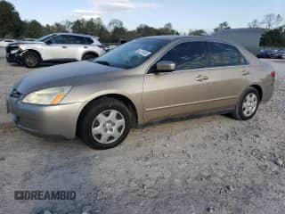2005 Honda Accord LX with VIN 1HGCM56455A106388, listed as a Copart auction lot 82691825 with 142,834 mi miles and Salvage title. Bid and sale history available at DreamBid. Image 1.