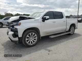 2021 Chevrolet Silverado 1500 High Country with VIN 3GCUYHELXMG471635, listed as a Copart auction lot 68591585 with 71,423 mi miles and Salvage title. Bid and sale history available at DreamBid. Image 1.