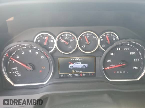 2022 Chevrolet Silverado 1500 LT with VIN 1GCPYJEK1NZ217521, listed as a Copart auction lot 56142645 with 22,374 mi miles and Salvage title. Bid and sale history available at DreamBid. Image 9.