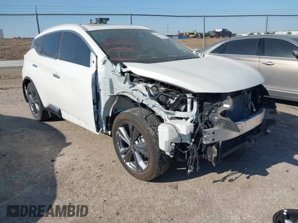 2024 Nissan Murano Platinum with VIN 5N1AZ2DS5RC108736, listed as a IAAI auction lot 42029826 with 18,026 mi miles and . Bid and sale history available at DreamBid. Image 1.