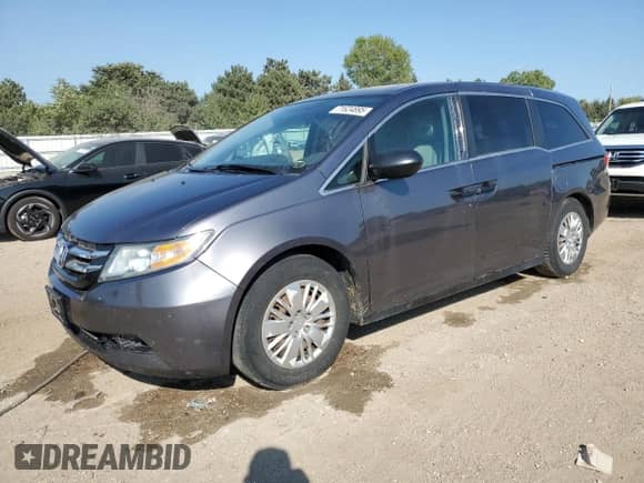 2014 Honda Odyssey LX z VIN 5FNRL5H25EB073844, wystawiony jako Copart lot #71624895 z przebiegiem 169 387 mil mil oraz Szkoda całkowita • Salvage title. Historia ofert i sprzedaży dostępna na DreamBid. Obrazek 1.