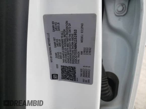 2022 Chevrolet Colorado 4WD ZR2 с VIN 1GCGTEEN8N1151953, выставлен на аукционе Copart как лот 82141875 с пробегом 64 889 миль миль и Списание • Salvage title. История ставок и продаж доступна на DreamBid. Изображение 12.