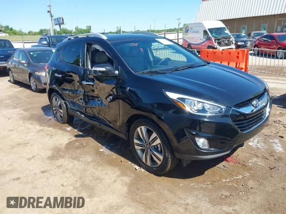 2014 Hyundai Tucson Limited z VIN KM8JU3AG1EU854903, wystawiony jako IAAI lot #42369943 z przebiegiem 47 102 mil mil oraz . Historia ofert i sprzedaży dostępna na DreamBid. Obrazek 1.