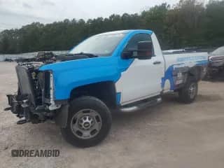 2017 Chevrolet Silverado 2500HD Work Truck with VIN 1GC0KUEGXHZ229526, listed as a Copart auction lot 87365775 with 208,012 mi miles and Salvage title. Bid and sale history available at DreamBid. Image 1.