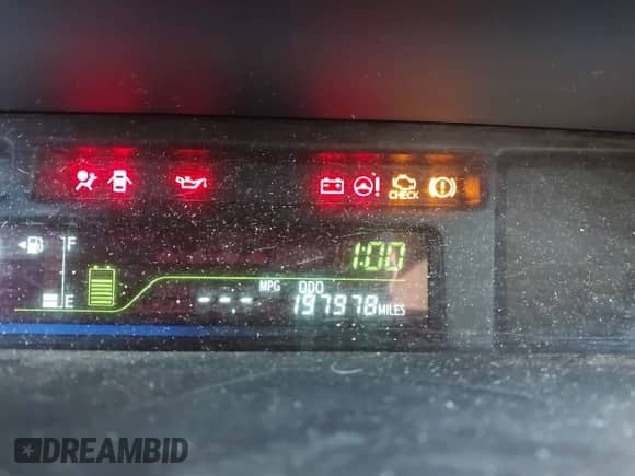 2013 Toyota Prius Two with VIN JTDZN3EU0D3262014, listed as a IAAI auction lot 42550289 with 197,978 mi miles and . Bid and sale history available at DreamBid. Image 7.