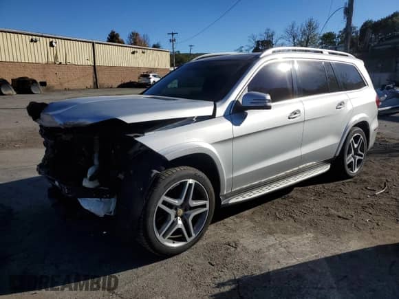2017 Mercedes-Benz GLS 550 with VIN 4JGDF7DE9HA810663, listed as a Copart auction lot 86442215 with 92,253 mi miles and Salvage title. Bid and sale history available at DreamBid. Image 1.