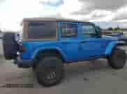 2021 Jeep Wrangler Unlimited Sahara High Altitude with VIN 1C4HJXEM3MW770622, listed as a Copart auction lot 76144874 with 71,886 mi miles and Salvage title. Bid and sale history available at DreamBid. Image 3.