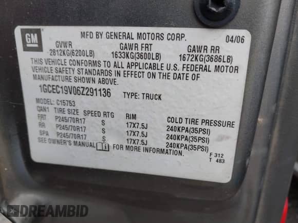 2006 Chevrolet Silverado 1500 LS с VIN 1GCEC19V06Z291136, выставлен на аукционе IAAI как лот 41938807 с пробегом Не указан миль и . История ставок и продаж доступна на DreamBid. Изображение 9.