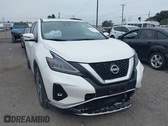 2024 Nissan Murano SL with VIN 5N1AZ2CJ8RC119142, listed as a IAAI auction lot 41217264 with 6,793 mi miles and . Bid and sale history available at DreamBid. Image 1.