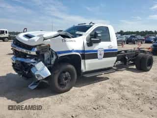 2023 Chevrolet Silverado 3500 with VIN 1GB3WSEY3PF191544, listed as a Copart auction lot 49988104 with 995 mi miles and Salvage title. Bid and sale history available at DreamBid. Image 1.
