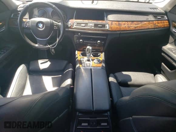 2013 BMW 7 Series 740Li xDrive with VIN WBAYF4C55DDE23588, listed as a Copart auction lot 57968395 with 53,166 mi miles and Salvage title. Bid and sale history available at DreamBid. Image 8.