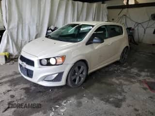 2015 Chevrolet Sonic RS with VIN 1G1JH6SB4F4112079, listed as a Copart auction lot 81711625 with 130,297 mi miles and Salvage title. Bid and sale history available at DreamBid. Image 1.